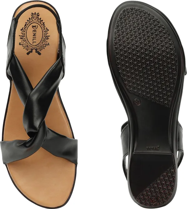 Black_Synthetic_Leather_Flats_For_Women