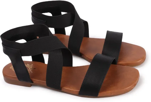 Black_Synthetic_Leather_Flats_For_Women