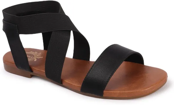 Black_Synthetic_Leather_Flats_For_Women