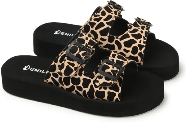 Black_And_Beige_Suede_Flats_For_Women
