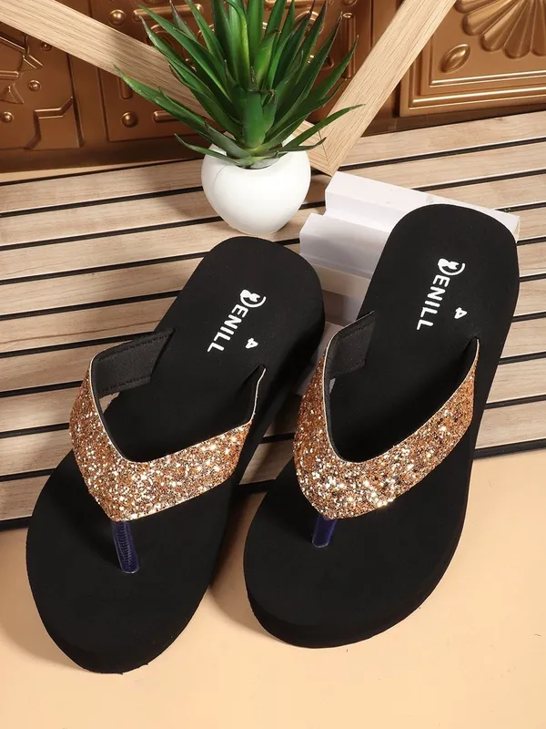 Gold_Suede_Flats_For_Women