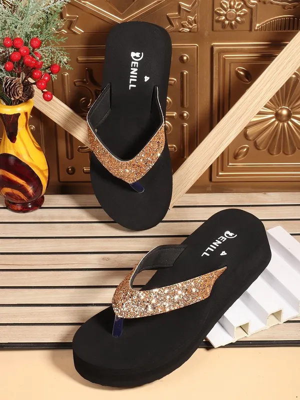 Gold_Suede_Flats_For_Women