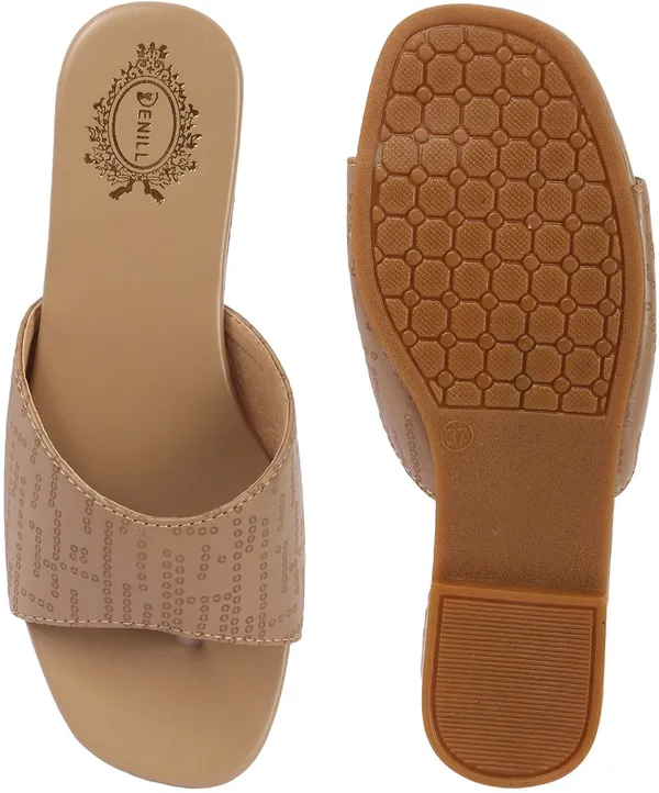 Beige_Synthetic_Flats_For_Women