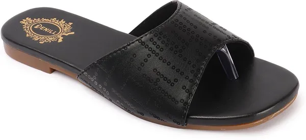 Black_Synthetic_Flats_For_Women