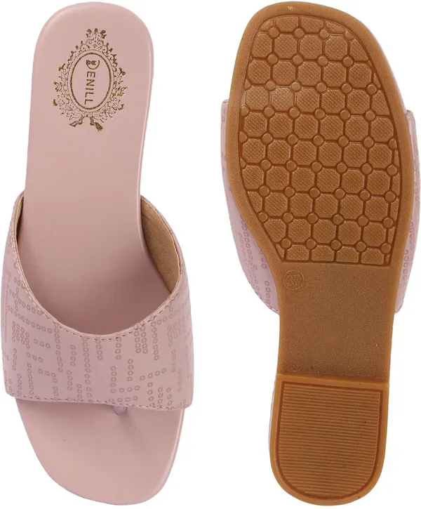 Pink_Synthetic_Flats_For_Women