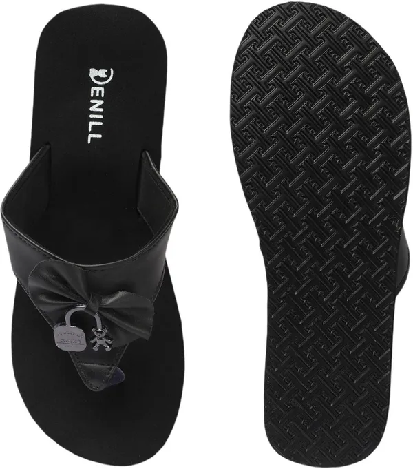 Black_Synthetic_Leather_Flats_For_Women