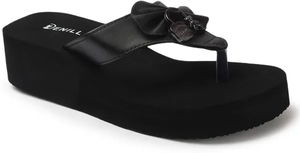 Black_Synthetic_Leather_Flats_For_Women