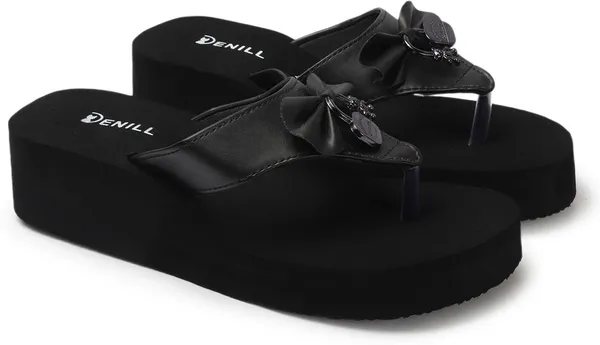 Black_Synthetic_Leather_Flats_For_Women