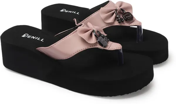 Pink_Synthetic_Leather_Flats_For_Women