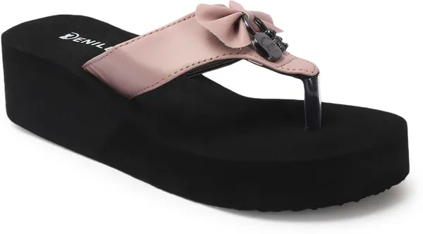 Pink_Synthetic_Leather_Flats_For_Women