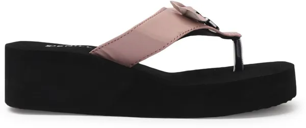 Pink_Synthetic_Leather_Flats_For_Women