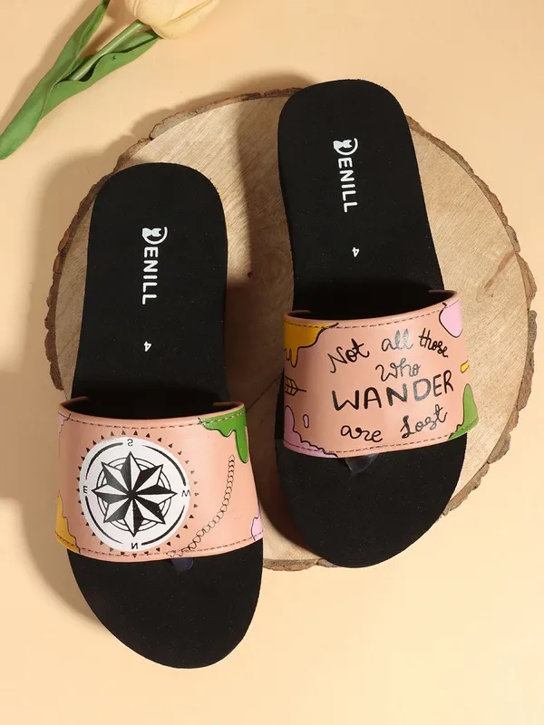 Pink_Synthetic_Leather_Flats_For_Women