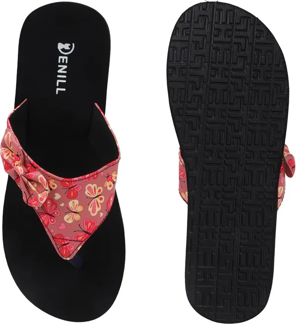 Pink_And_Black_Synthetic_Flats_For_Women
