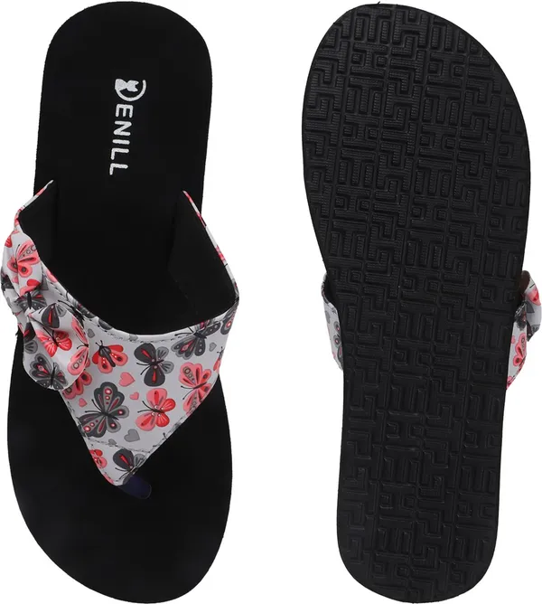 White_And_Black_Synthetic_Flats_For_Women