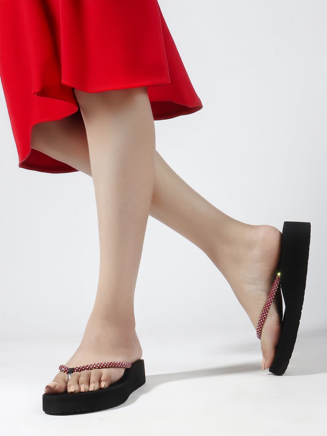 Maroon_Suede_Flats_For_Women