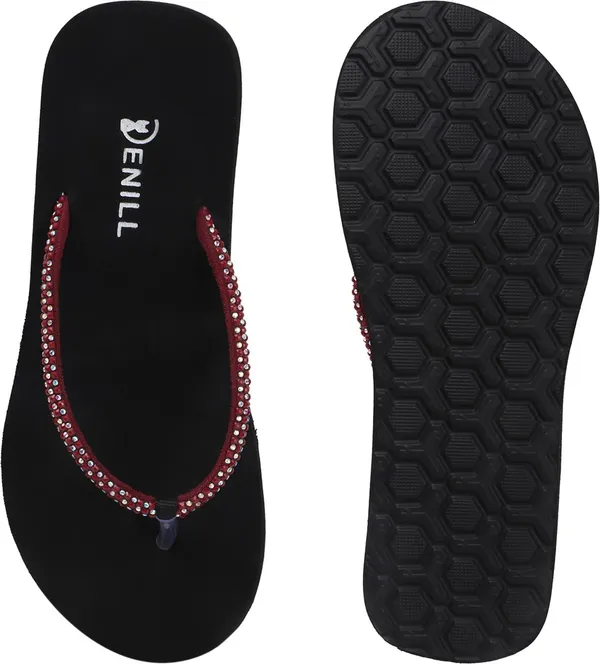 Maroon_Suede_Flats_For_Women