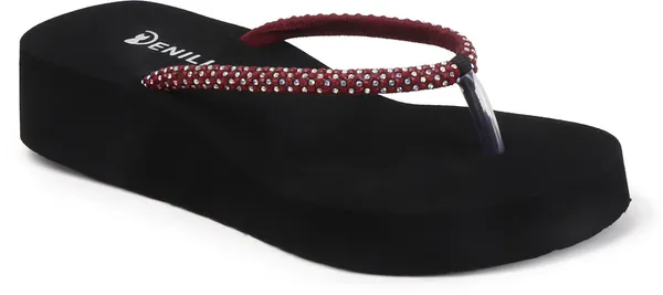 Maroon_Suede_Flats_For_Women