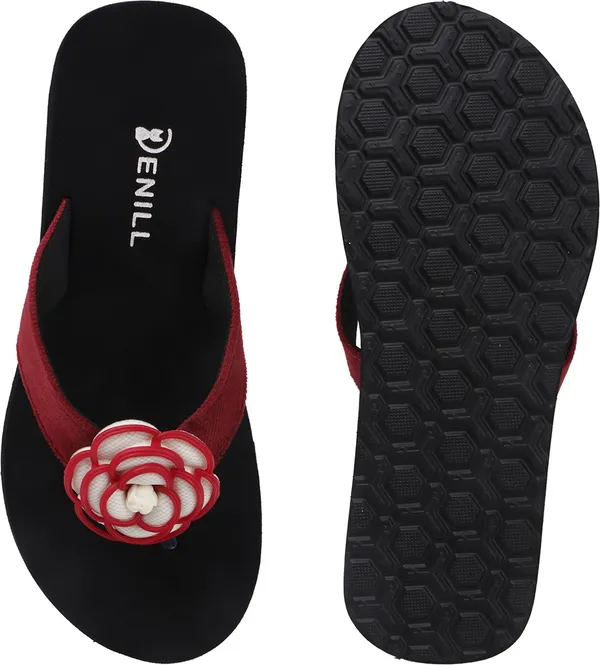 Maroon_Suede_Flats_For_Women