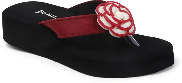 Maroon_Suede_Flats_For_Women