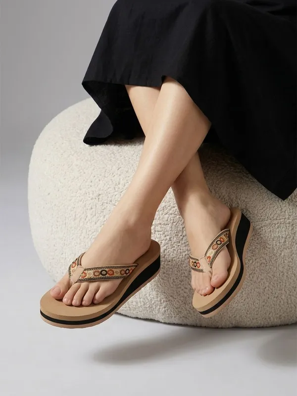 Beige_Suede_Flats_For_Women
