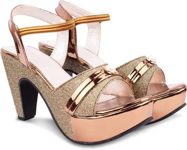 Copper_Synthetic_Heels_For_Women