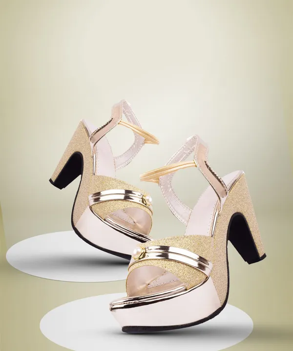 Gold_Synthetic_Heels_For_Women