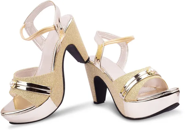 Gold_Synthetic_Heels_For_Women