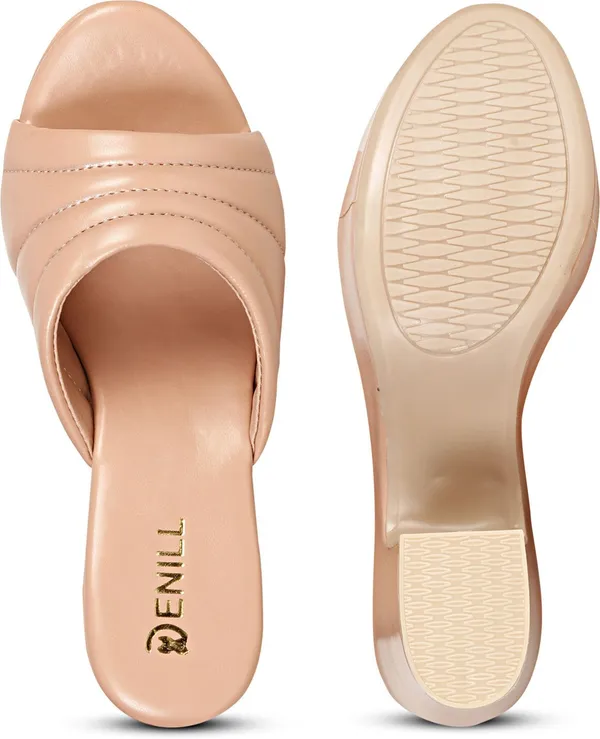 Pink_Synthetic_Leather_Heels_For_Women