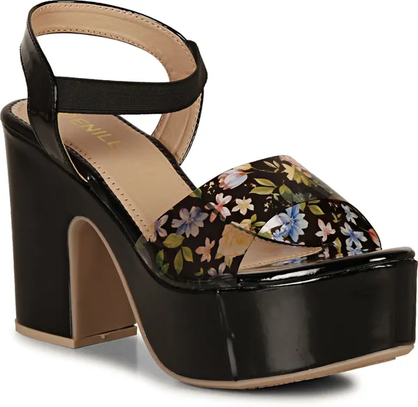 Black_Synthetic_Leather_Heels_For_Women