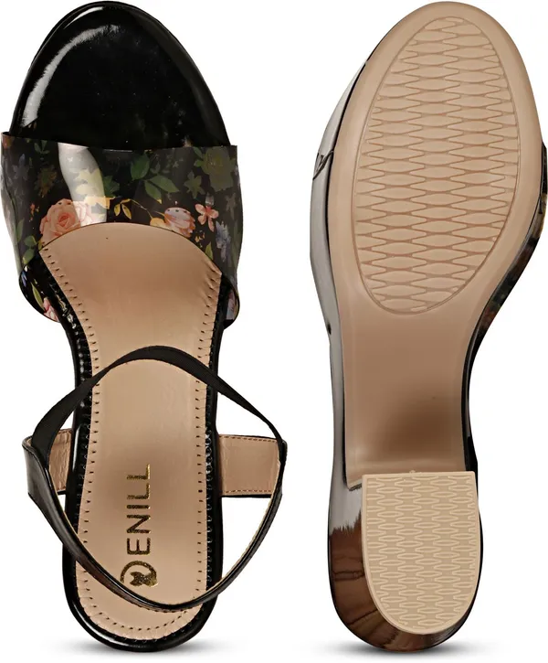 Black_Synthetic_Leather_Heels_For_Women