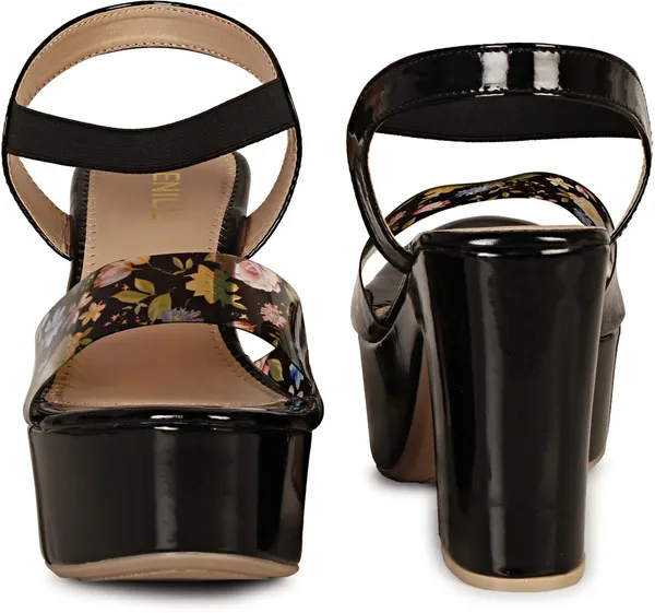 Black_Synthetic_Leather_Heels_For_Women