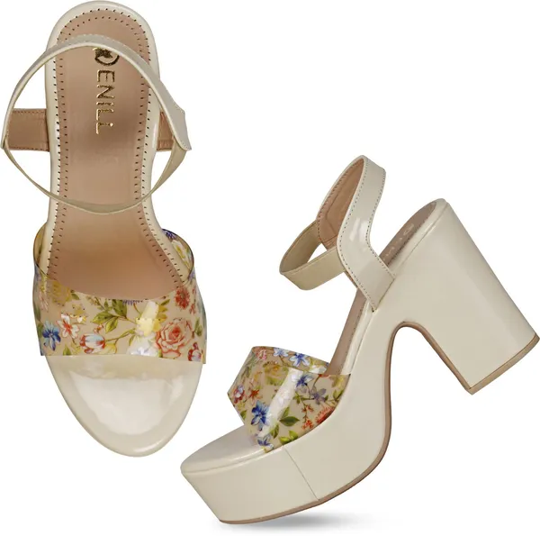 Beige_Synthetic_Leather_Heels_For_Women