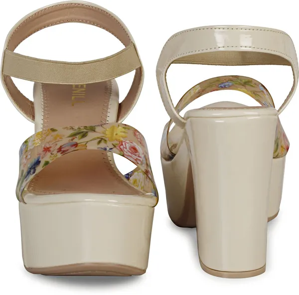 Beige_Synthetic_Leather_Heels_For_Women