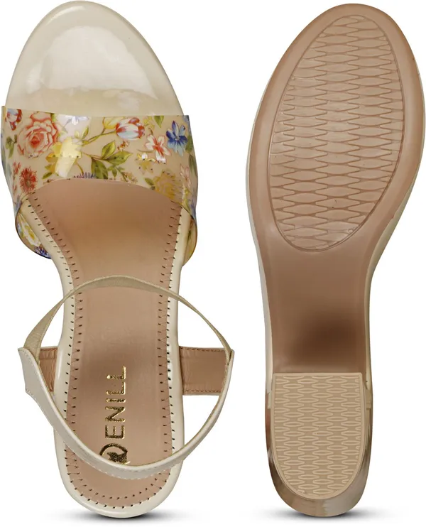 Beige_Synthetic_Leather_Heels_For_Women
