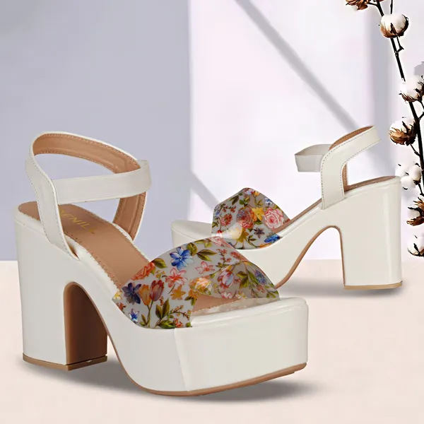 Grey_Synthetic_Leather_Heels_For_Women