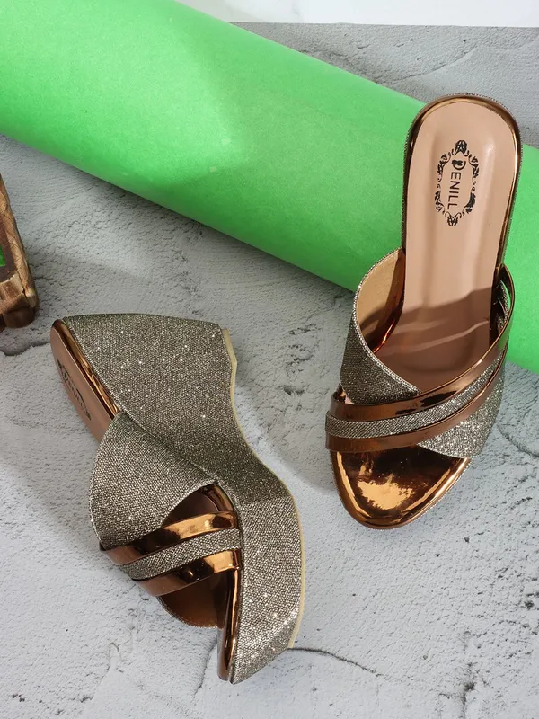 Copper_Synthetic_Heels_For_Women