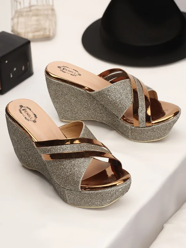 Copper_Synthetic_Heels_For_Women