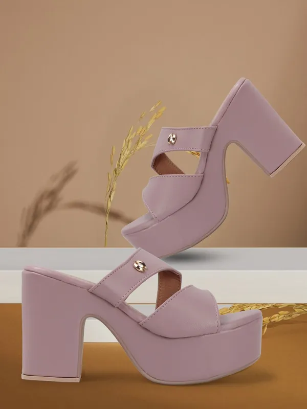 Purple_Synthetic_Leather_Heels_For_Women