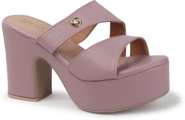 Purple_Synthetic_Leather_Heels_For_Women