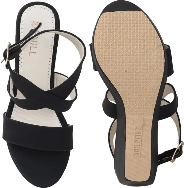Black_Synthetic_Leather_Heels_For_Women
