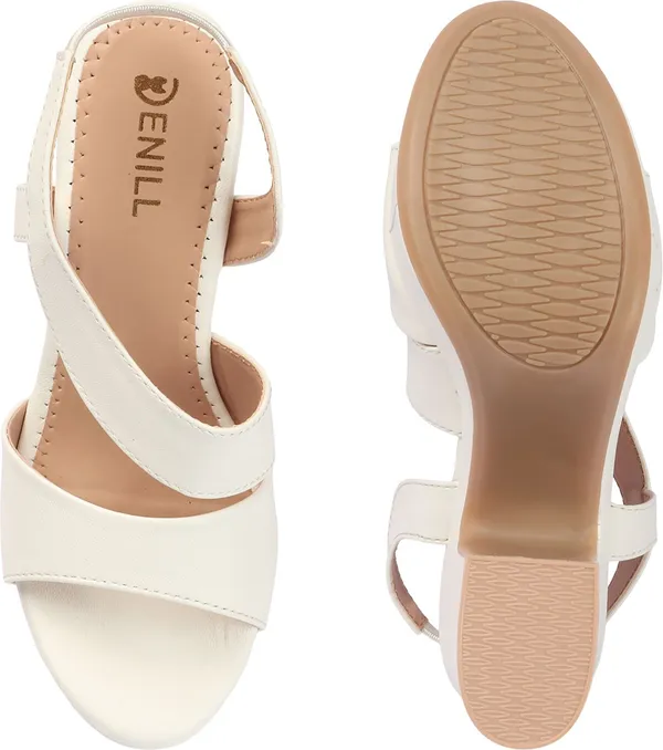 White_Synthetic_Leather_Heels_For_Women