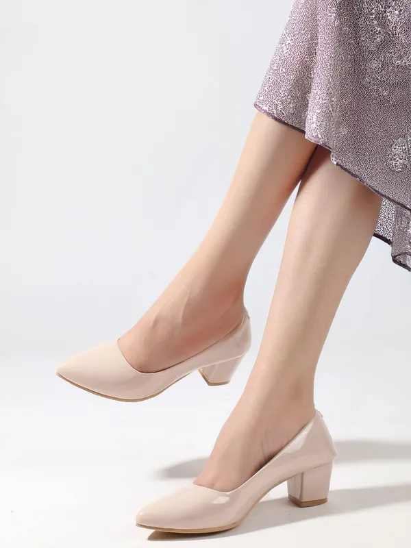Beige_Patent_Leather_Heels_For_Women