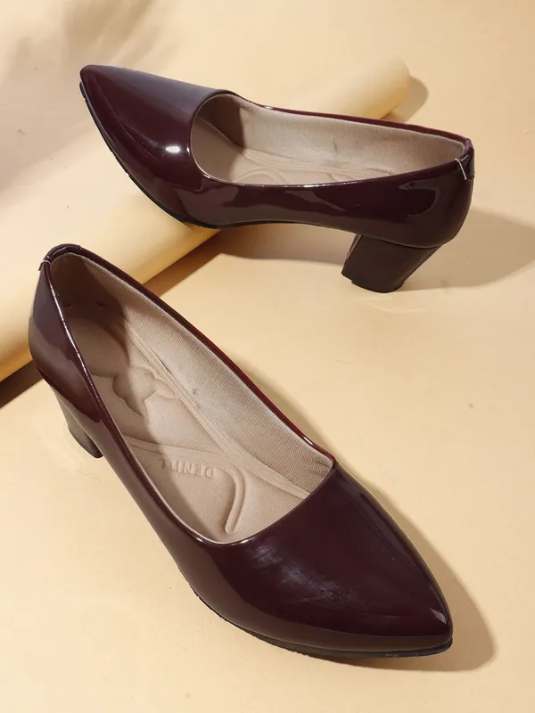 Maroon_Patent_Leather_Heels_For_Women