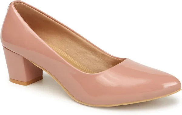Peach_Patent_Leather_Heels_For_Women