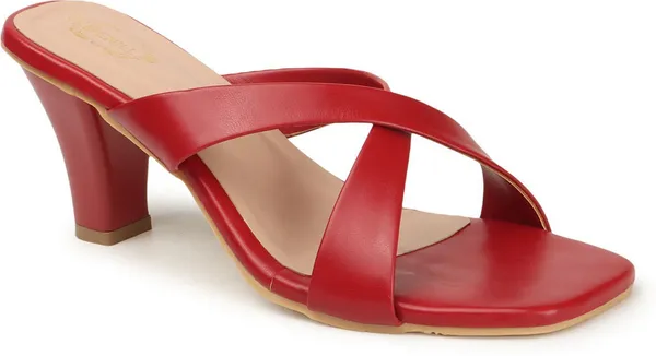 Maroon_Synthetic_Leather_Heels_For_Women
