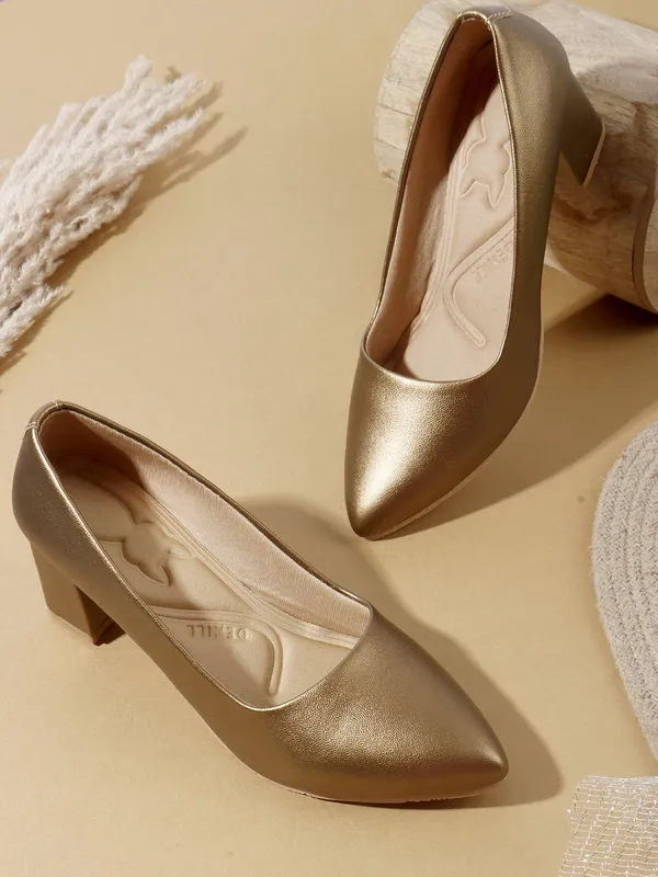 Copper_Synthetic_Leather_Heels_For_Women