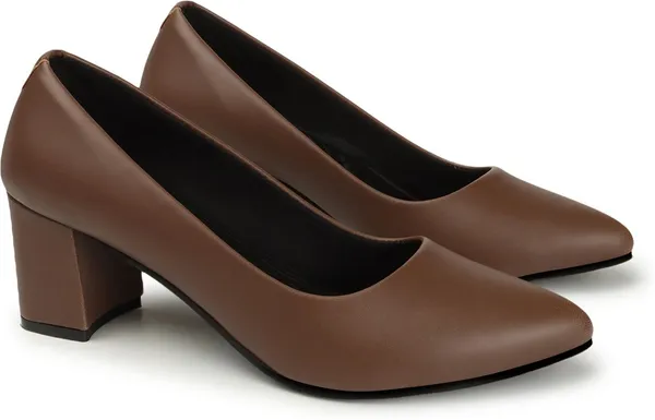 Brown_Synthetic_Leather_Heels_For_Women