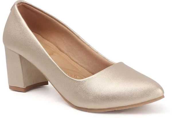 Gold_Synthetic_Leather_Heels_For_Women