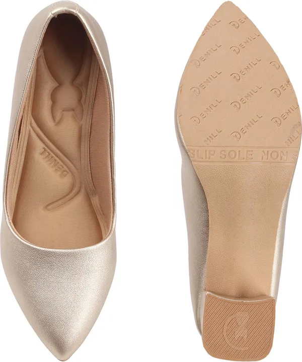 Gold_Synthetic_Leather_Heels_For_Women