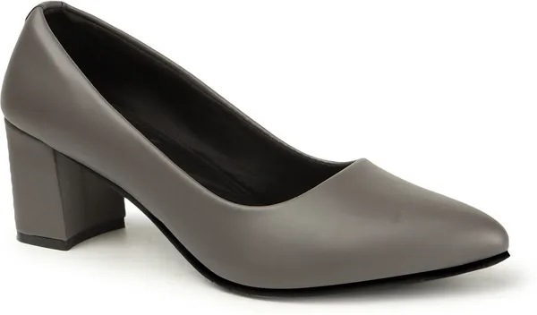 Grey_Synthetic_Leather_Heels_For_Women